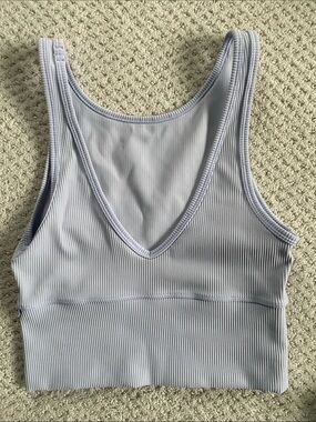 lululemon athletica Light Blue Pivot Tank Ribbed Sports Bra